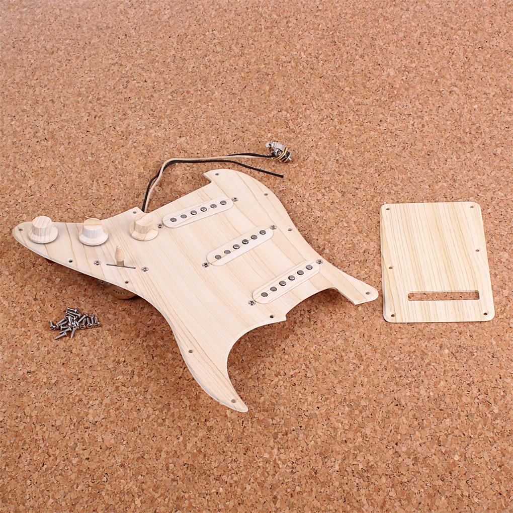 Prewired-Loaded Pickguard Guard Cover Maple Double Coils Pickups Scratch Plate Strat Guitar Parts Music Equipment Accessories