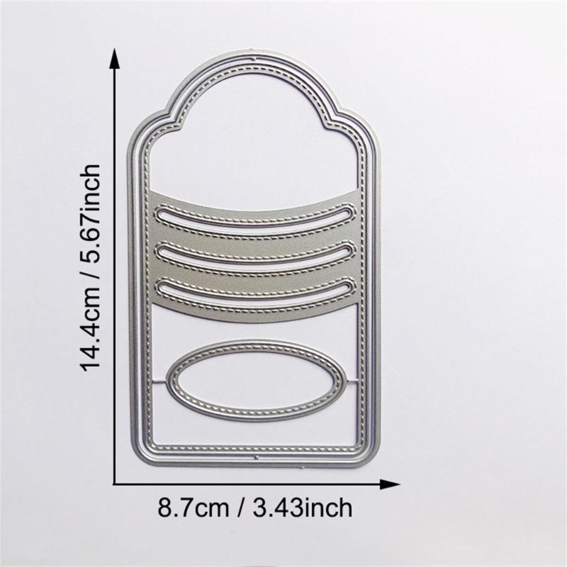 Label Pocket Metal Cutting Dies DIY Craft Carbon Steel Embossing Template Stencil Scrapbooking for Card Die Cuts Mold