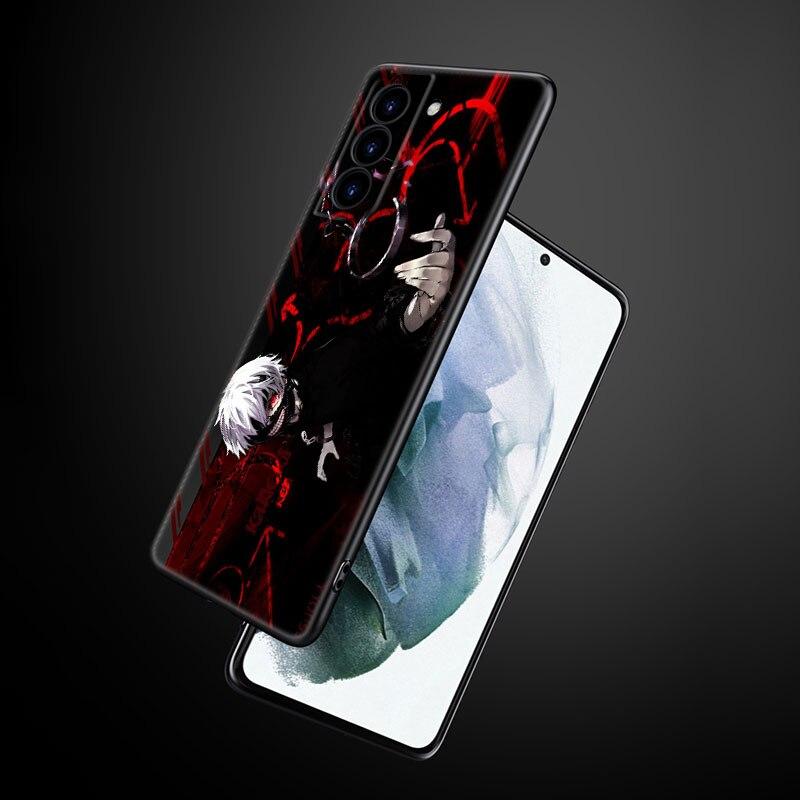 Anime Tokyo Ghoul Phone Case For Samsung Galaxy S22 Pro S21 S20 Ultra FE S10 Lite 5G S10E S9 S8 Plus Soft TPU Black Cover