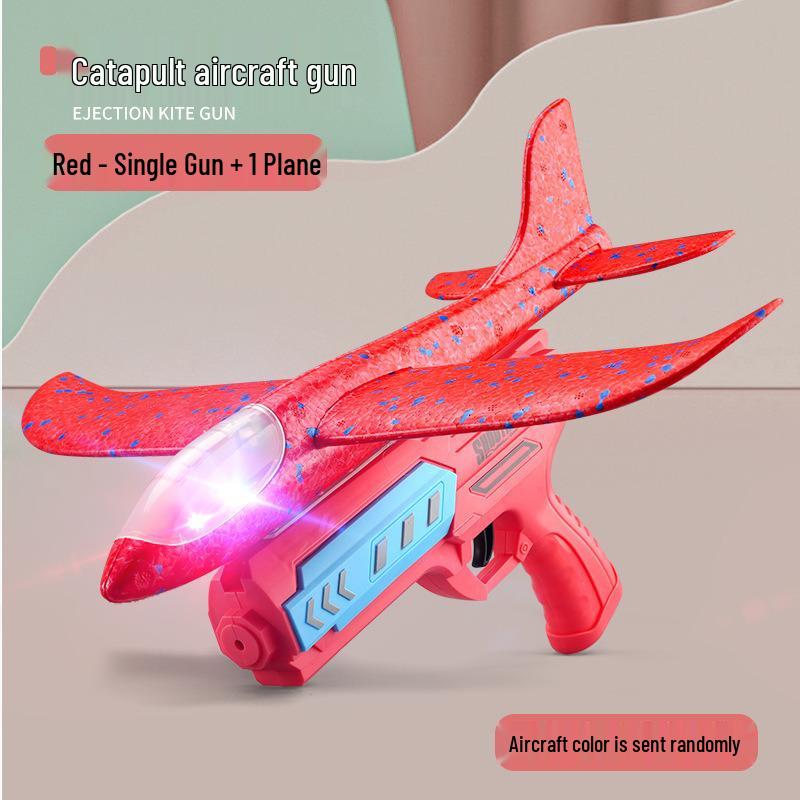 Foam Dart Launcher & Airplane Combat Toy for Kids - Outdoor Play Glider Gun