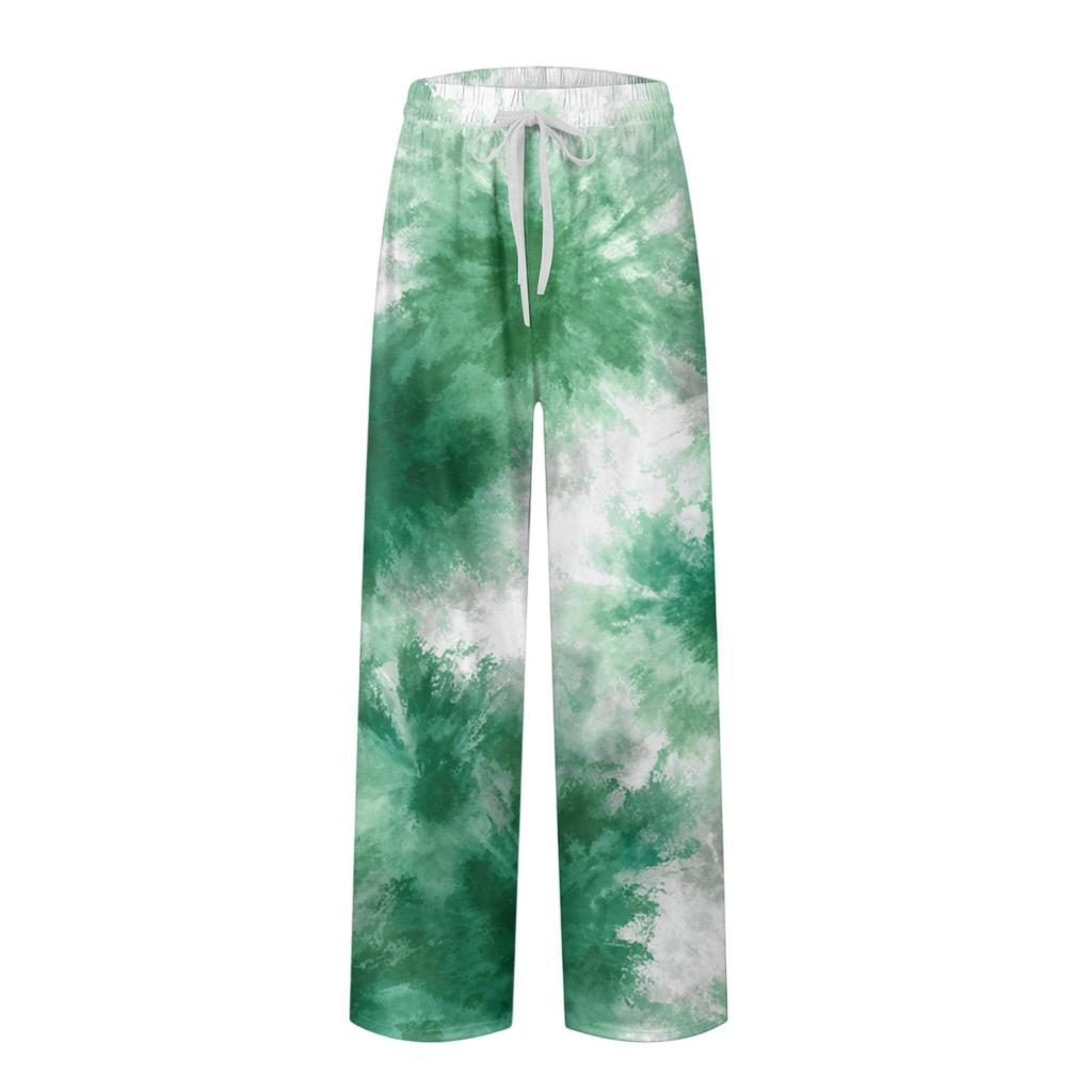 Men's Knitted Fashion Print Pocket Casual Pants Pajama Pants
