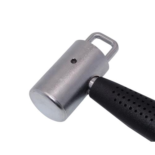 KAKUI Scaffolding Hammer Short with Safety Ring (Carabiner Tool Holder, One-Touch Detachable), Hammer Head 40mm, S-40, Silver/Black