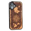 Bewood Wooden Case for iPhone 16, Wind Rose, Merbau