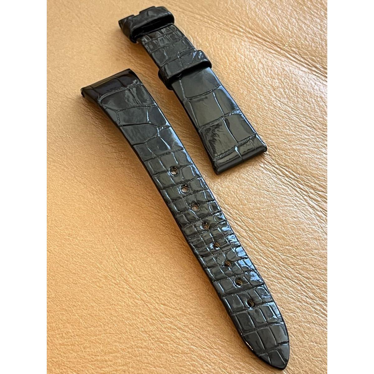Used Vacheron Constantin Genuine Croco (Black/Glossy) Leather Belt Used