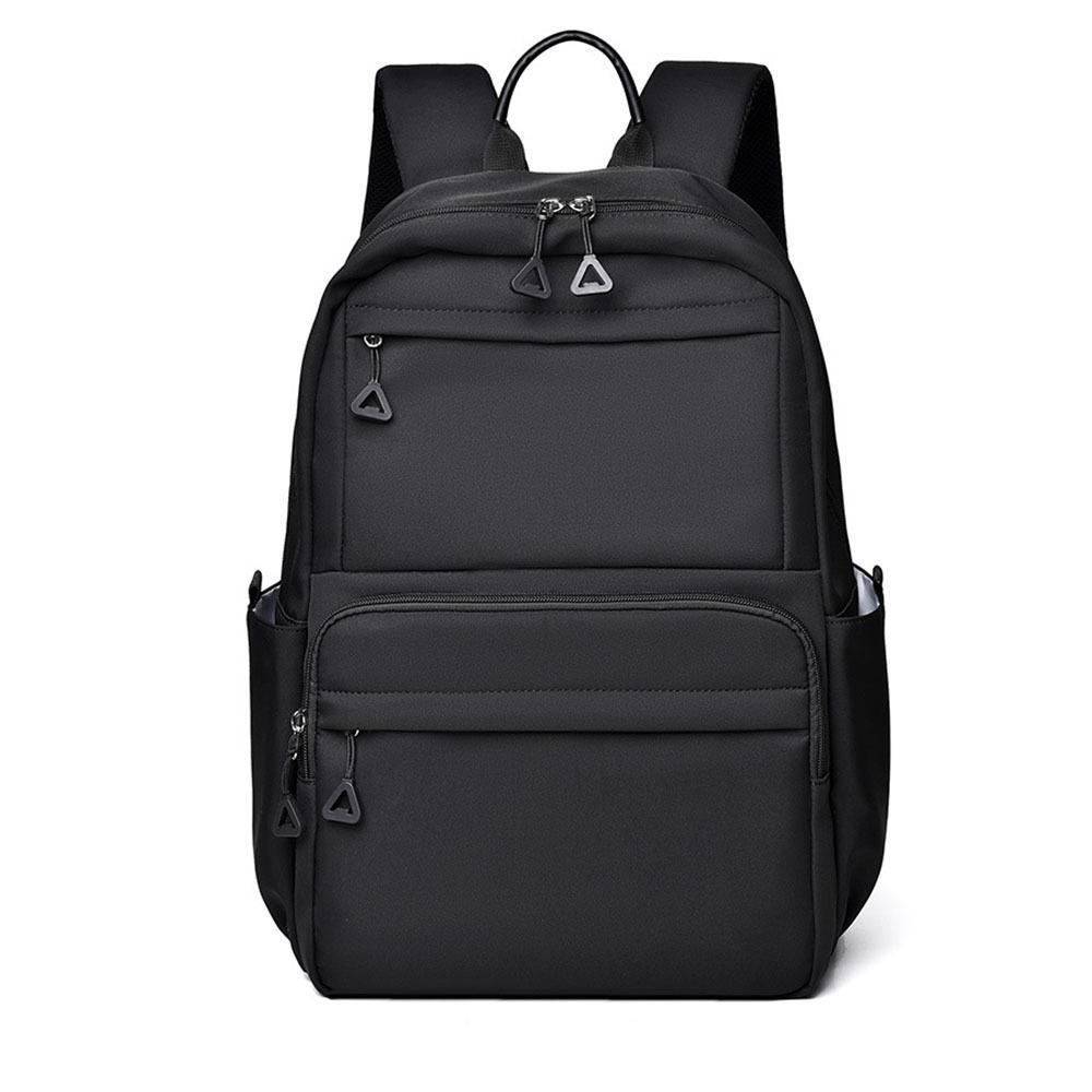 

Lightweight Laptop Backpack Solid Color School Bag Unisex Student Backpack Travel чёрный