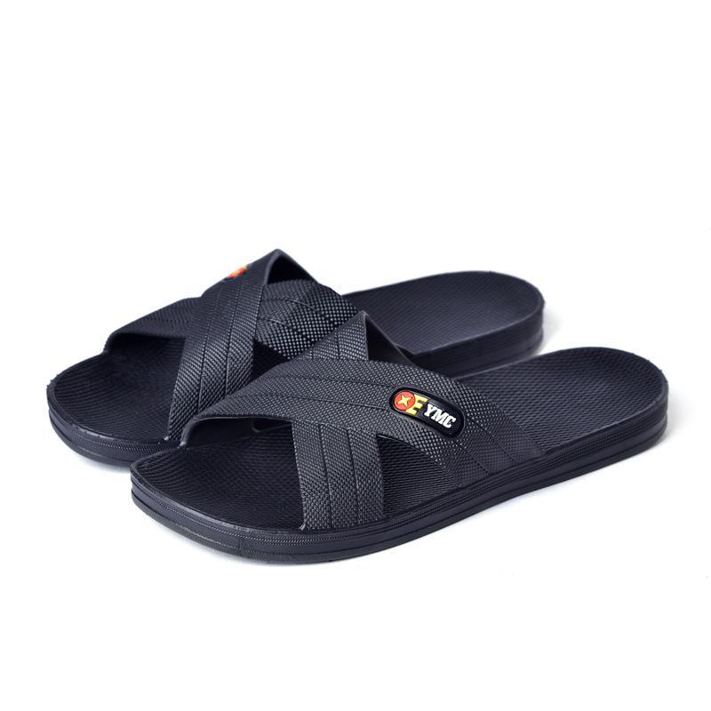 

Удобные мужские и женские дышащие тапочки из ПВХ с перекрестным носком, износостойкий полый дизайн для лета 41 чёрный