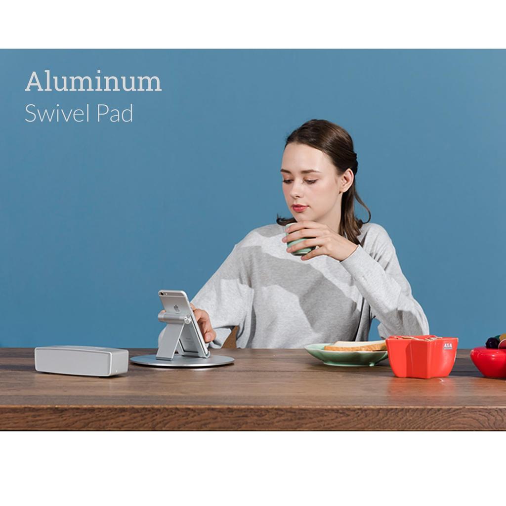 LOE 22cm Aluminum Rotating Platform for iMac/TV/LCD Monitor (Silver)