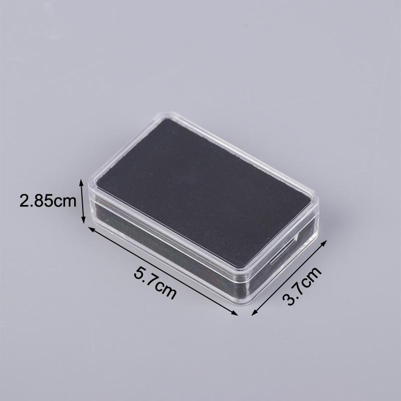 1 ks Úložný box na volné diamanty Plastová vitrína na diamanty Barevný drahokam S dvojitou vnitřní výplní Krabička na volné kameny