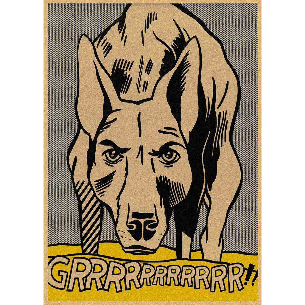 Roy Lichtenstein Pop Art Retro Kraftový plakát pro bar nebo kavárnu Nástěnná dekorace 357