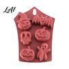 Halloween Snack Making Tools Silicone Baking Mold Pumpkin Ghost Bat Skull Cake Pan Non Durable Heat Resistant Stick Chocolate Fondant Maker