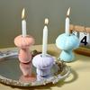 Multipurpose Sturdy Silicone Mushroom Candle Holder Mold Set Portable for Resin Plaster Craft Supplies Assorted Sizes
