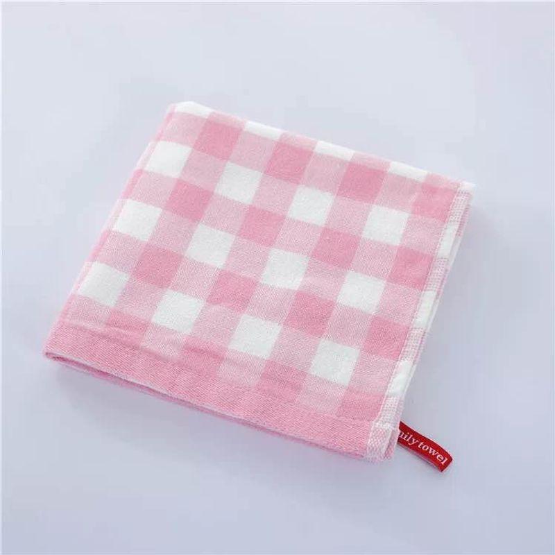 

Японский марлевый квадратный платок однотонный чистый хлопок взрослый тканевый для умывания мягкий водопоглощающий хлопковый для вытирания лица пара маленький платок Gingham Square-Pink 34x34cm