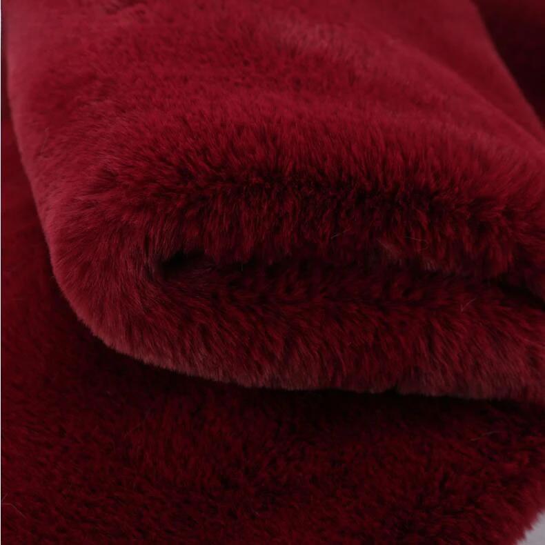 

50x170cm Thickened Imitation Rabbit Plush Fabric Fur 2cm Soft Faux Fur Fabric DIY Collar Of Coat/Clothing Accessories/Scarves 50x170cm