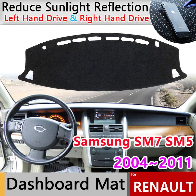 Dashboard Cover Pad for Renault Samsung SM7 SM5 EX2 EX1 Safrane 2004~2011 Anti-Slip Mat Sunshade Dashmat Protect Car Accessories