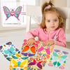 6Sheets Cute Children DIY Puzzle Sticker Games 6 Butterfly Make A Face Funny Assemble Jigsaw Stickers Kids Educational Toys
