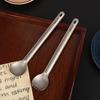 Cuillère à long manche pour le camping Acier inoxydable léger Résistance à la corrosion Spork/cuillère Portable Pique-nique Camping Vaisselle pour le dîner