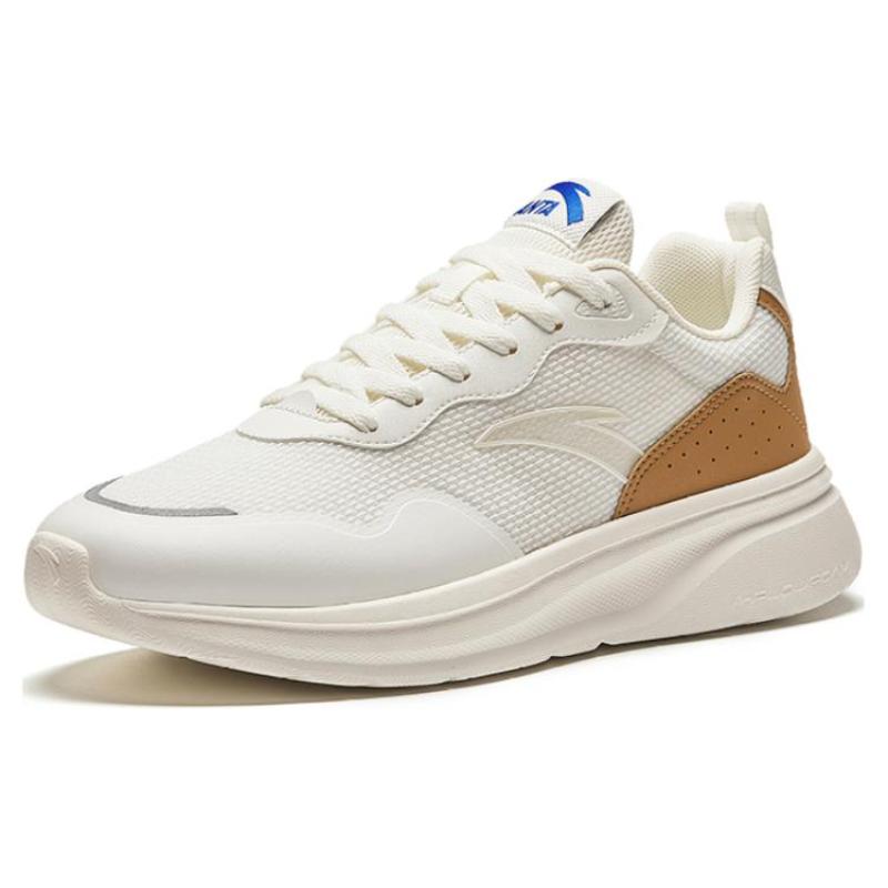 Anta Cushioning Wear-Resistant Low-Top Chunky Sneakers Men's White Brown Sneakers 112428812-3