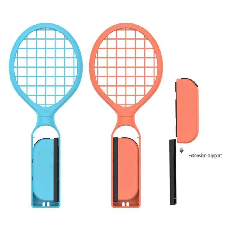 Lightweight Ergonomic Design Tennis Rackets Set Strong Plastic Tennis Rackets Simple to Operate Pair for NS2 Switch2