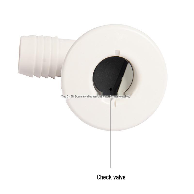 90° Marine Sewage Drain Outlet for Yacht Hull - Black/White