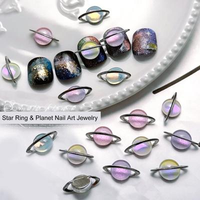10Pcs Planet Style 3D Nail Art Decorations Sparkling DIY Manicure Ornaments Jewelry Craft Accessories for Women Girl
