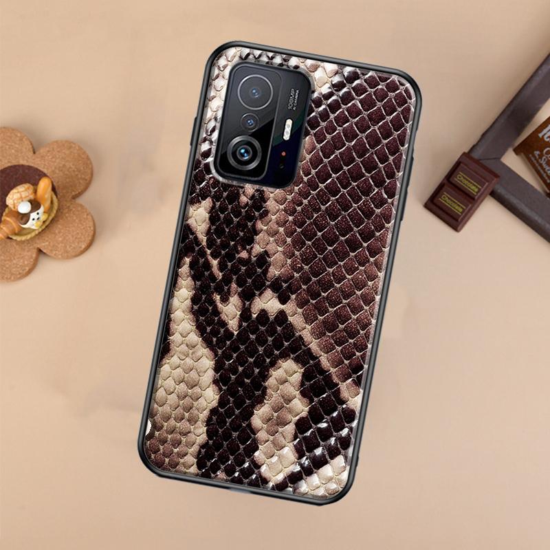 Snake Skin Case For Xiaomi POCO X7 X6 X5 X3 Pro F3 F5 F6 M6 Pro 13 14 Ultra 11T 12T 13T 14T Pro Cover