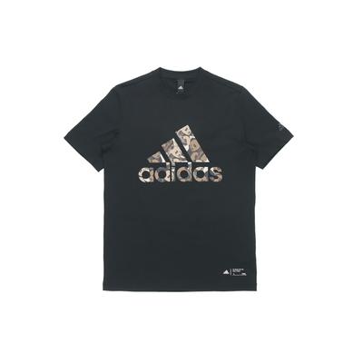 adidas T-shirt sportiva a maniche corte girocollo con stampa panda Top unisex Nero GP1850