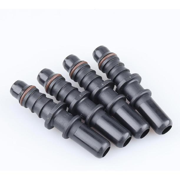 AC PERFORMANCE Plastic Fuel Quick Connector Male 3/8" Tube to 3/8" Male Barb, Pack of 4