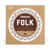 Folk Nylon EJ33 Nylon Nylon Trebles D'Addario Ball-End Strings, 80/20 Bronze/Clear