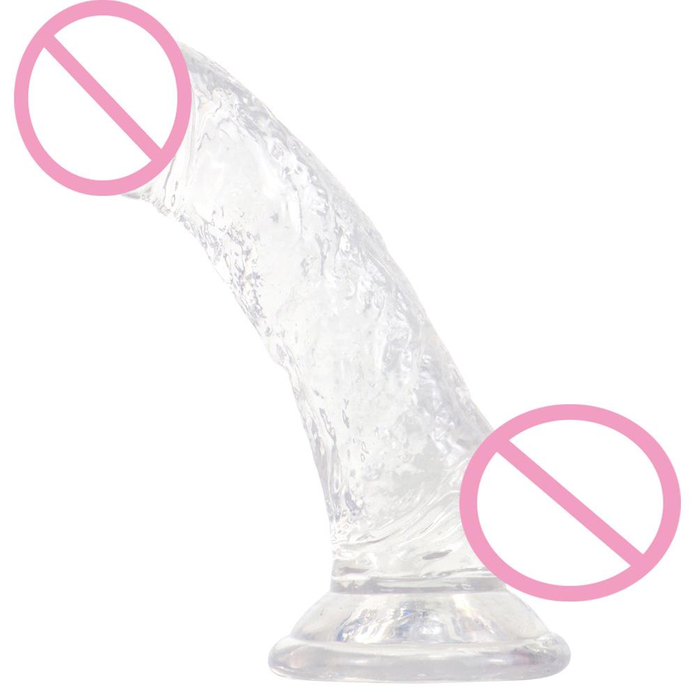 New Mini Dildo Simulation Transparent Crystal Anal Plug Male and Female Masturbation Device