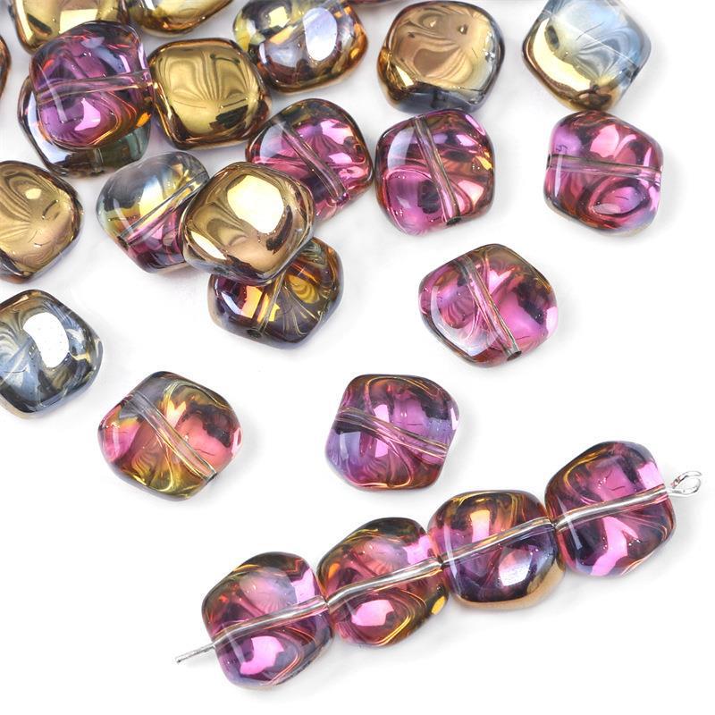 Iridescent Glass Crystal Beads for DIY Hairpin & Necklace Crafting