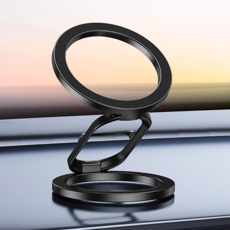 multifunction Magnetic Phone Stand Double Magnetic Designs Phone Stand for Secure Hold Adjustable Angles Stand for Car/Gym Use