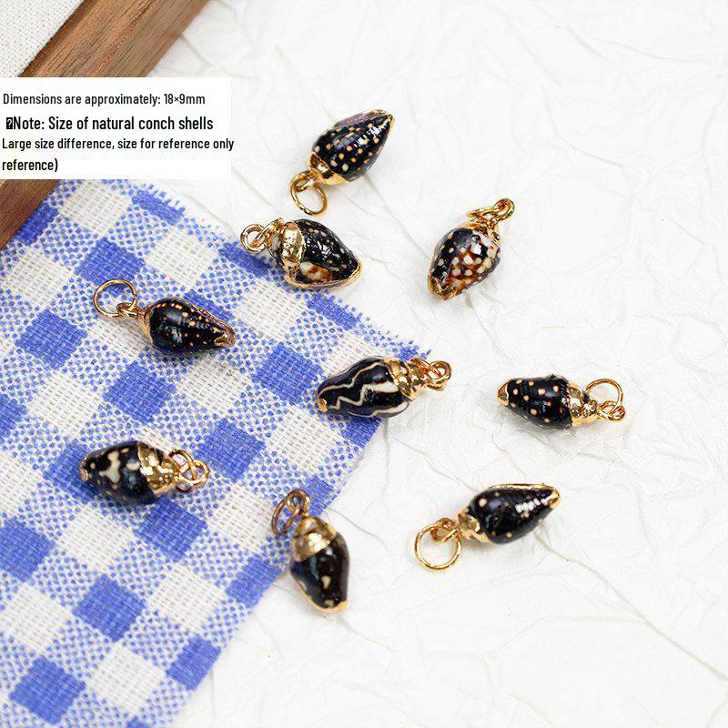 Electroplated Shell Conch Edge Jewelry Kit for DIY Necklaces & Earrings