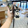 Bag Charm Cute Schnauzer Pendant, Handmade Dog Pendant, DIY , Niche Tennis Climbing Rope Pendant