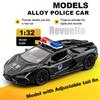 1:32 Charger Revuelto Modello Auto della Polizia Giocattolo Corpo in Lega Forte Durevole Modelli ad Alta Simulazione Macchinine Pull-Back Giocattoli Regali Per Bambino