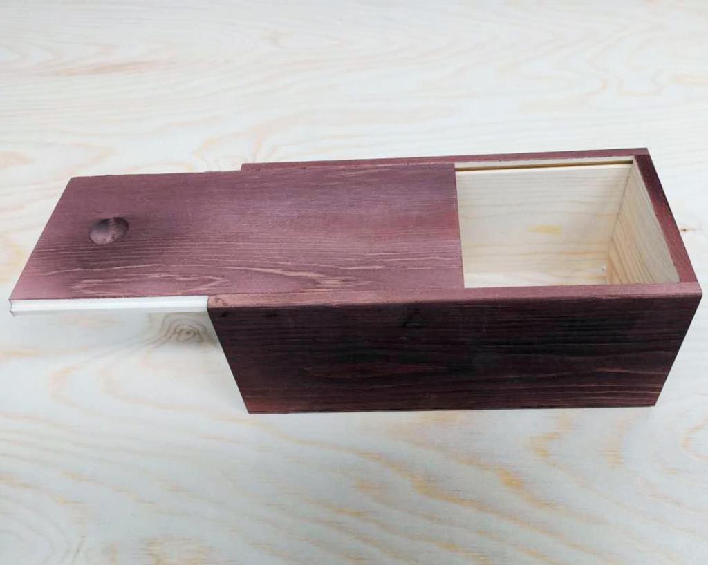 Vintage Solid Wood Rectangular Storage Box with Lid