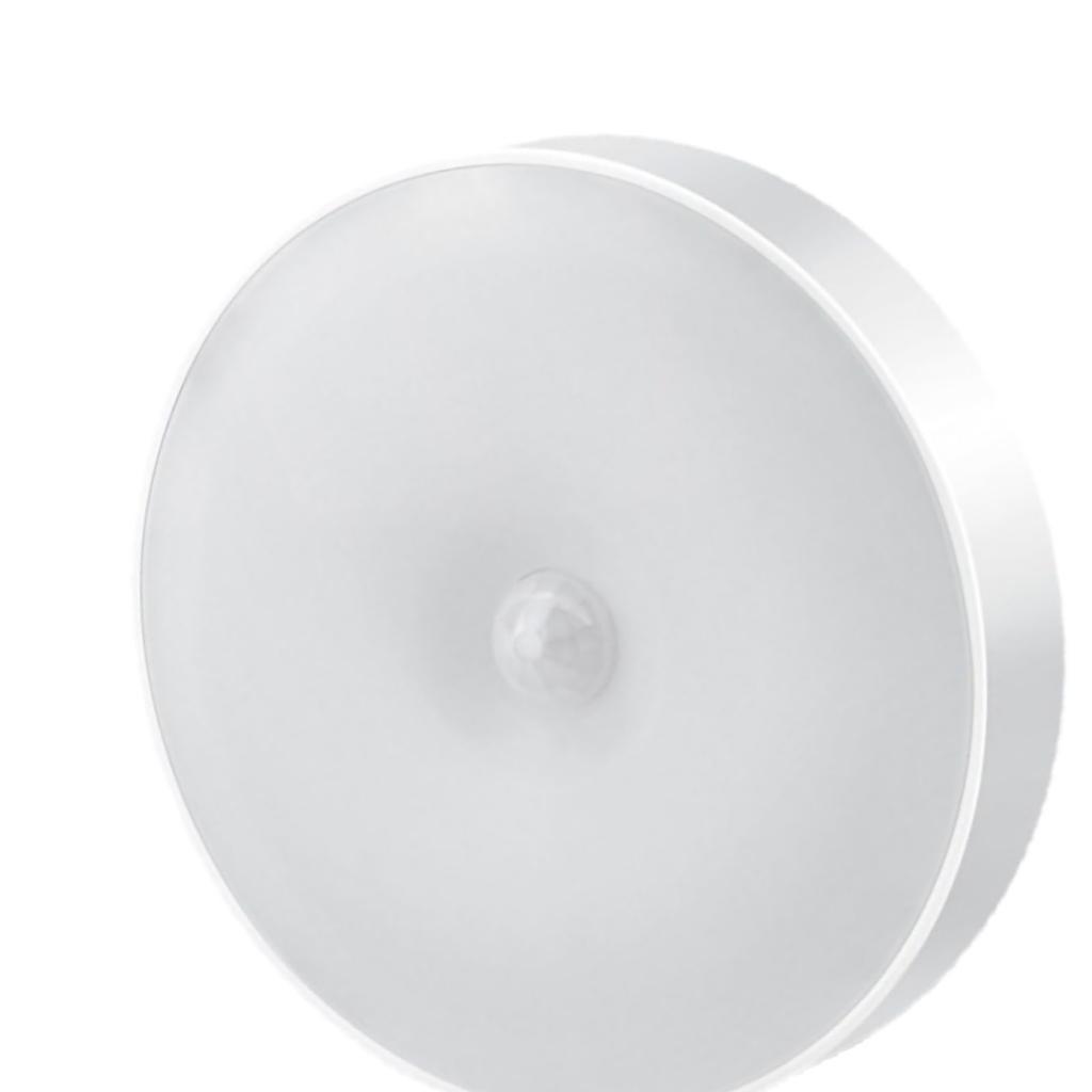 Round LED Night Light Lamp White Warm USB Rechargeable Wall Mount for Bedroom Kids Room Hallway
