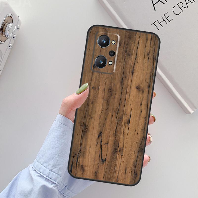 Muster Holztexturen Für Realme C67 C61 C75 C55 C53 C51 C21Y C25S GT 6 6T 5 GT7 Pro 10 11 12 13 14 Pro Plus Hülle