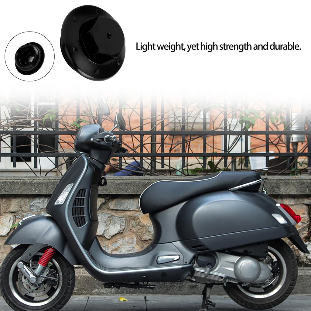 Motorcycle Oil Pan Drain Screw Aluminium Alloy Replacement for Vespa Spring 150 Gts300 GtvBlack