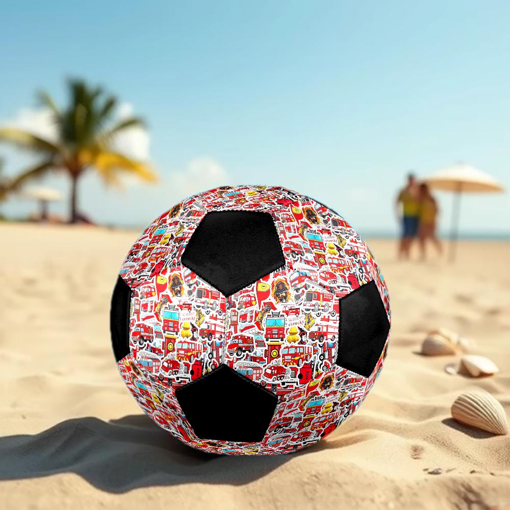 fire truck Theme Size 5 Soccer Ball, Suitable for Both Indoor and Outdoor Matches, a Gift Suitable for Everyone.