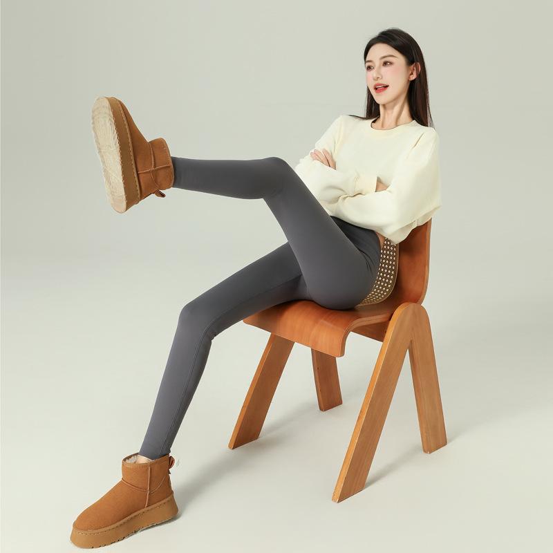 Herbst und Winter Haifischhose Damen Oberbekleidung dünne Leggings hohe Taille Hüfte Yoga-Hose Leggings Samt