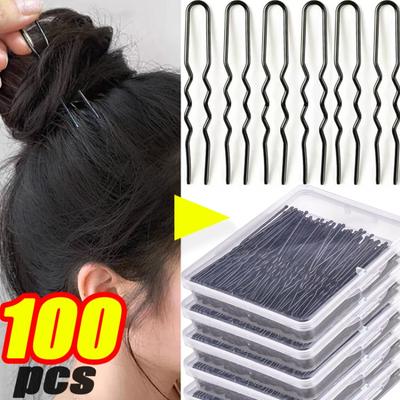 Minimalist Wear-resistant Hairpin Side Bangs Ripple Hairclip U-Shaped No Paint Peeling Hair Grip Non Fading Headwear Accessories