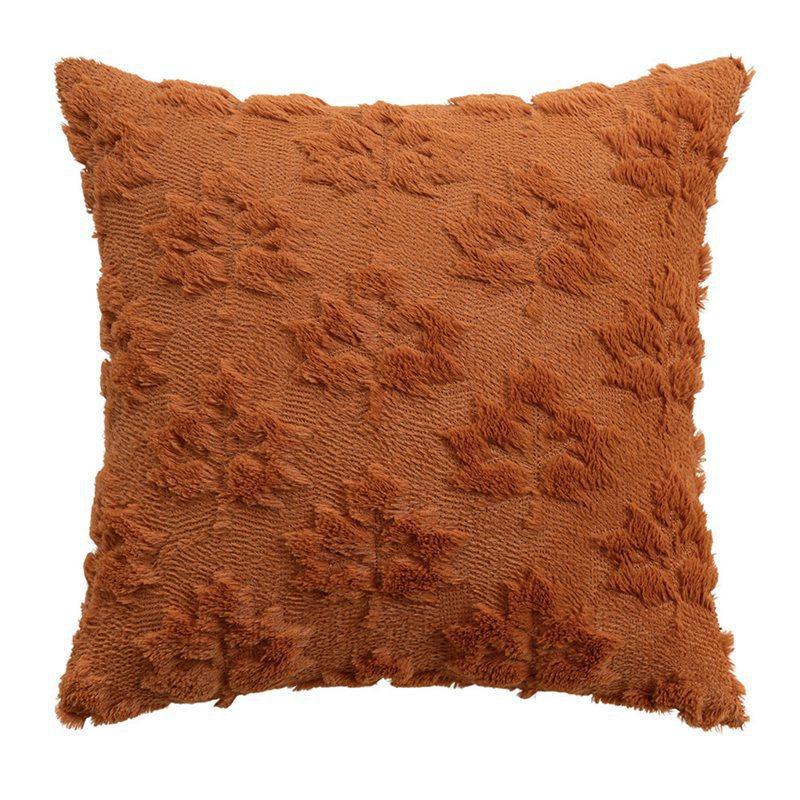 Ghost Pumpkin Plush Faux Fur Pillow Covers Soft Halloween Decor for Sofa Couch Bed Living Room White Orange Pillowcases 45x45CM