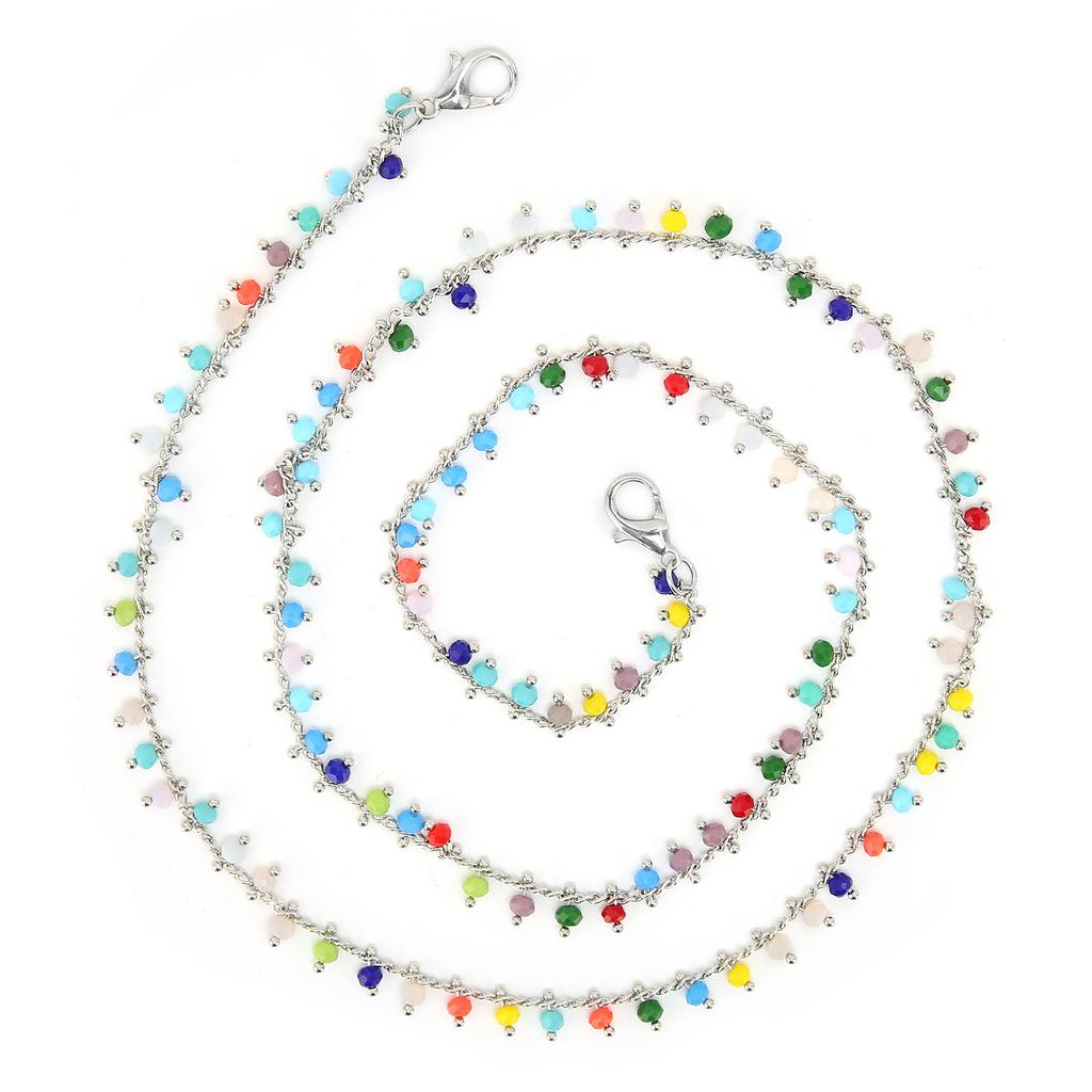 Lanyard Kette Halskette Band Bunter Perlen Lanyard Mundschutzhalter Brillenband