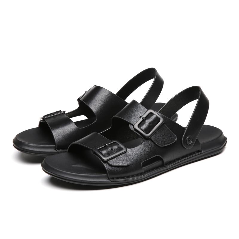 

Мужские сандалии, новые удобные сандалии из мягкой кожи, повседневная мужская обувь, 2024, мужские шлепанцы, модные повседневные летние сандалии в римском стиле на плоской подошве 45
