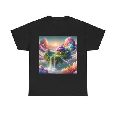 Unisex Adult T Shirt Floating Island Dreamlike Landscape Art