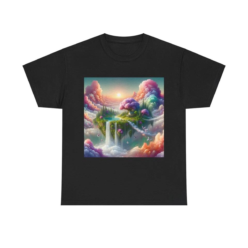Unisex Adult T Shirt Floating Island Dreamlike Landscape Art 3XL