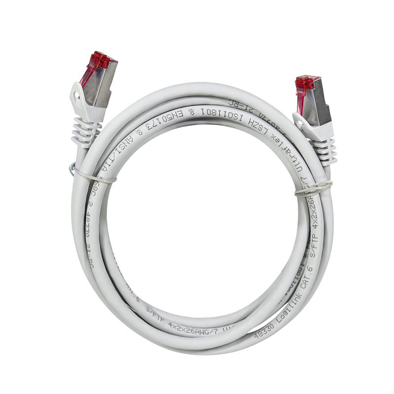PrimeLine Patch Cable, Cat.6, S/FTP, Patch Cable, LAN Cable, Patch Cord, Patch Cable PrimeLine, Gray, 2.0 m