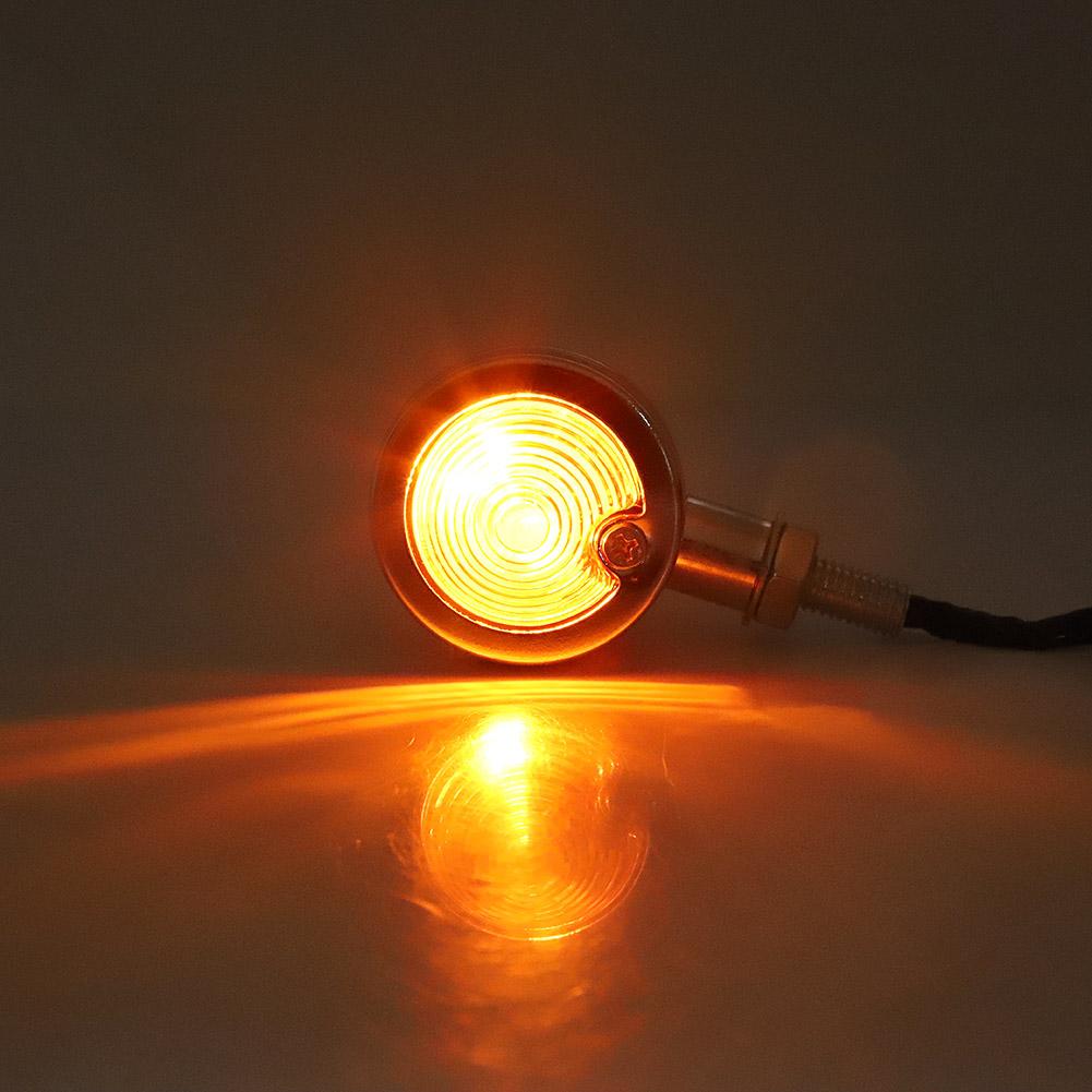 Yellow Light Motorcycle Turn Signal Turning Indicator Lamp Modification Accessory(Black)