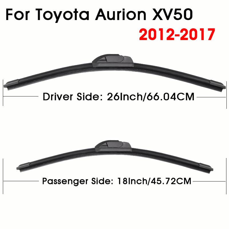 For Toyota Aurion XV40/XV50 2006-2017 Car Wiper Blade Front Wipers Fit U Hook Arm Windscreen Auto KAWOO Wiper Blades
