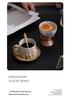French Retro Ceramic Coffee Cup and Saucer Set with Ice Cream Bowl and Creative Leaf Design
